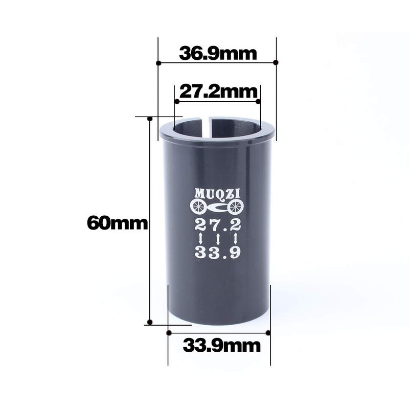 CYSKY Seatpost Adapter Shim, Bicycle Seat Post Tube Adapter, Seatpost Reducing Sleeve Shim for Mountain Bike, Road Bike, MTB, BMX, Fixie Gear. 27.2mm to 33.9mm - Image 2